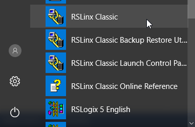 RSlinx Classic Windows 10