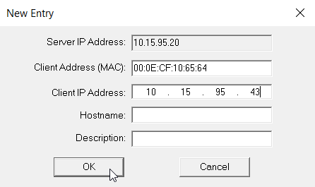 Set The IP Address In BootP
