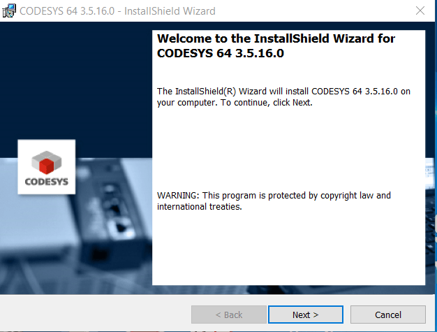 CodeSys Welcome Install