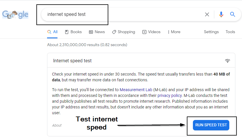 Test Internet Speed For CodeSys Download